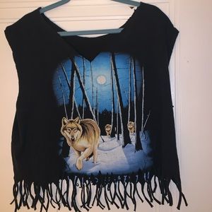 Vintage wild wolf t-shirt!